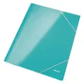 Leitz WOW - 3-fliksmappe - for A4 (210 x 297 mm) - kapasitet: 250 ark - isblå