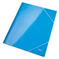 Leitz WOW - 3-fliksmappe - for A4 (210 x 297 mm) - kapasitet: 250 ark - blå metallic