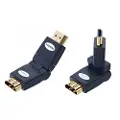 Inakustik in-akustik Premium HDMI Angle Adapter 360 - HDMI-adapter - HDMI hann til HDMI hunn - svart - 180°-dreiekontakt