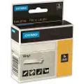 Dymo Rhino Coloured Vinyl - Vinyl - permanet adhesiv - hvitt på svart - Roll (1.9 cm x 5.5 m) 1 kassett(er) tape - for DYMO ILP219 Rhino 4200, 5000, 5200, 6000 RhinoPRO 3000, 5000, 6000, 6500