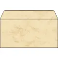 Sigel - Konvolutt - International DL (110 x 220 mm) - lommebok - åpen side - gummiert - utskrivbar - fargekantforing - marmorbeige - pakke av 50