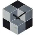 Nextime Cubic - Klokke - heksagonal - kvarts - veggmonterbar - 37.5 x 43 cm - grå