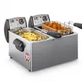 Fritel Starter FR 1850 Duo - Dypsteker - 6 liter - 4.4 kW - rustfritt stål