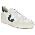 Veja for woman. VX0101380 Leather shoes V-10 white (39), Flat, Laces, Casual