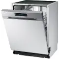 Samsung DW60M6040SS, Halvveis innebygget, Full størrelse (60 cm), Sølv, Knapper, LED, Kaldt