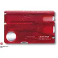 Victorinox V-0.72 40.T lommekniv Swiss Card, rød gjennomsiktig