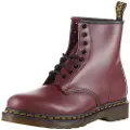 Dr. Martens unisex. 11822600 1460 smooth burgundy leather boots (45), Flat, Laces, Casual, Maroon