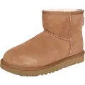 Ugg for woman. 1016222 Classic Mini II camel leather ankle boots (41), Brown, Flat, None, Casual