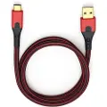 OEHLBACH Evolution C3, 3 m, USB A, USB C, USB 3.2 Gen 1 (3.1 Gen 1), Hankjønn/hankjønn, Sort, Rød