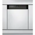 Whirlpool WBC3C26B - Oppvaskmaskin - innebygd - Nisje - bredde: 60 cm - dybde: 57 cm - høyde: 82 cm - svart