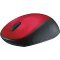 Logitech M235 - 2. generasjon - mus - høyre- og venstrehåndet - optisk - trådløs - 2.4 GHz - USB trådløs mottaker - rød
