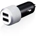 JustMobile Just Mobile Highway Max - Bilstrømadapter - 2.1 A - 2 utgangskontakter (USB) - på kabel: Micro-USB