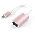 Satechi ST-TCVGAR - Video adapter - 24 pin USB-C hann til HD-15 (VGA) hunn - 20.3 cm - rosagull - 1080p-støtte