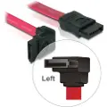DeLOCK - SATA-kabel - Serial ATA 150/300 - SATA (hunn) til SATA (hunn) - 50 cm - oppvinklet kontakt, rett kontakt - rød
