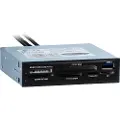 Inter-Tech CI-01 - Kortleser - 3,5 (CF I, CF II, MS, MS PRO, MMC, SD, MS Duo, MS PRO Duo, microSD, SDHC, MS Micro) - USB 3.0