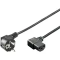 Goobay - Strømkabel - power IEC 60320 C13 til power CEE 7/7 (hann) - AC 250 V - 1.5 m - rettvinklet kontakt - svart