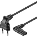 Goobay Power cable C7 - 5 m - Svart - 90°