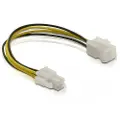 DeLOCK - Strømforlengelseskabel - 4-pin ATX12V (hann) til 4-pin ATX12V (hunn) - 15 cm