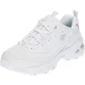 SKECHERS for woman. 11931 D'Lites Fresh Start leather sneakers white (36), Laces, Casual, Sport, Sportswear, Multisport