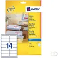 Avery - Hvit - 99.1 x 38.1 mm 350 etikett(er) (25 ark x 14) adresselapper