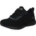 SKECHERS for woman. 32504 Bobs Sport Squad Tough Talk Shoes black (38), Fabric, 3 to 5 cm, Laces, Casual, Running