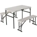 Lifetime Ultra-resistant Folding With 2 Benches Set Uv100 106x61x74 Cm Bord