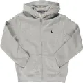 Ralph Lauren for boy. 323547626002 Fleece and cotton hooded sweatshirt with hood (10/12años=140/149cm), Casual, Grey, children's fashio