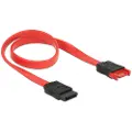 DeLOCK - SATA-forlengelseskabel - Serial ATA 150/300/600 - SATA (hann) til SATA (hunn) - 30 cm - rød