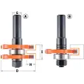 Cmt Fresesett CMT fjær og not 12 mm profil A+B 2 deler