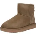 Ugg for woman. 1016222 Classic Mini II Leather Ankle Boots brown (36), Flat, None, Casual, Homewear, Green