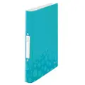 Leitz WOW - Ringperm - for A4 (210 x 297 mm) - kapasitet: 190 ark - isblå metallisk