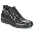 Fluchos for man. 87830_AVE_NEGR Leather Ankle Boots 87830 black (39), 1 to 3 cm, Zip, Casual