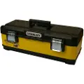 Stanley 1-95-614, Verktøy boks, Metall, Plast, Sort, Gult, 22,5 l, 28 kg, Hengsel