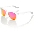 100% Okulary Hudson Matte Translucent Crystal Clear Purple Multilayer Mirror Lens