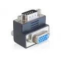 DeLOCK Adapter VGA male / female 270° angled - VGA-adapter - HD-15 (VGA) (hann) til HD-15 (VGA) (hunn) - 270°-kontakt, tommelskruer