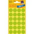Avery Zweckform - Fargekodeprikk - 1,8 cm-diameter - neongrønt (en pakke 96)