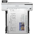 Epson SureColor SC-T3100 - 24 storformatskriver - farge - blekkskriver - Roll A1 (61,0 cm) - 2400 x 1200 dpi - Gigabit LAN, Wi-Fi(n), USB 3.0 - kutter