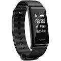 Huawei Color Band A2 - Aktivitetssporer med sportsbånd - mystisk svart - display 0.96 - monokrom - Bluetooth - 22 g