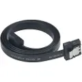 Akasa PROSLIM - SATA-kabel - Serial ATA 150/300/600 - SATA (hunn) til SATA (hunn) - 30 cm - låst, rett kontakt - svart