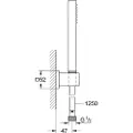 GROHE 27703000, 1,25 m, Vegg, Kromfarget