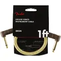 Fender Deluxe 1 Fot Lang Vinklet Instrumentkabel Tweed