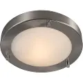 QAZQA Moderne taklampe stål 18 cm IP44 - Yuma