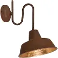 QAZQA Industriell vegglampe rust med gull interiør - Factory