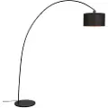 QAZQA Moderne buegulvlampe svart - Vinossa