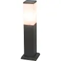 QAZQA Moderne utelampe 45 cm mørk grå med opal IP44 - Malios