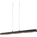 QAZQA Hengende lampe sort med gull innside inkl. LED - Balo 4