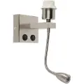 QAZQA Moderne vegglampe i stål med fleksibel arm - Brescia Combi
