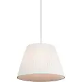 QAZQA Retro pendellampe krem 45 cm - Plisse