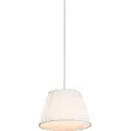 QAZQA Retro pendellampe krem 25 cm - Plisse