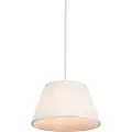 QAZQA Retro pendellampe hvit 35 cm - Plisse